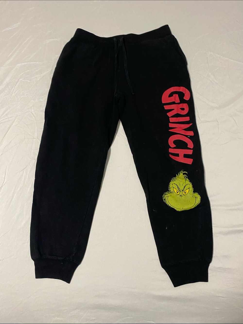 Kids Black Grinch Graphic Jogger Sweatpants